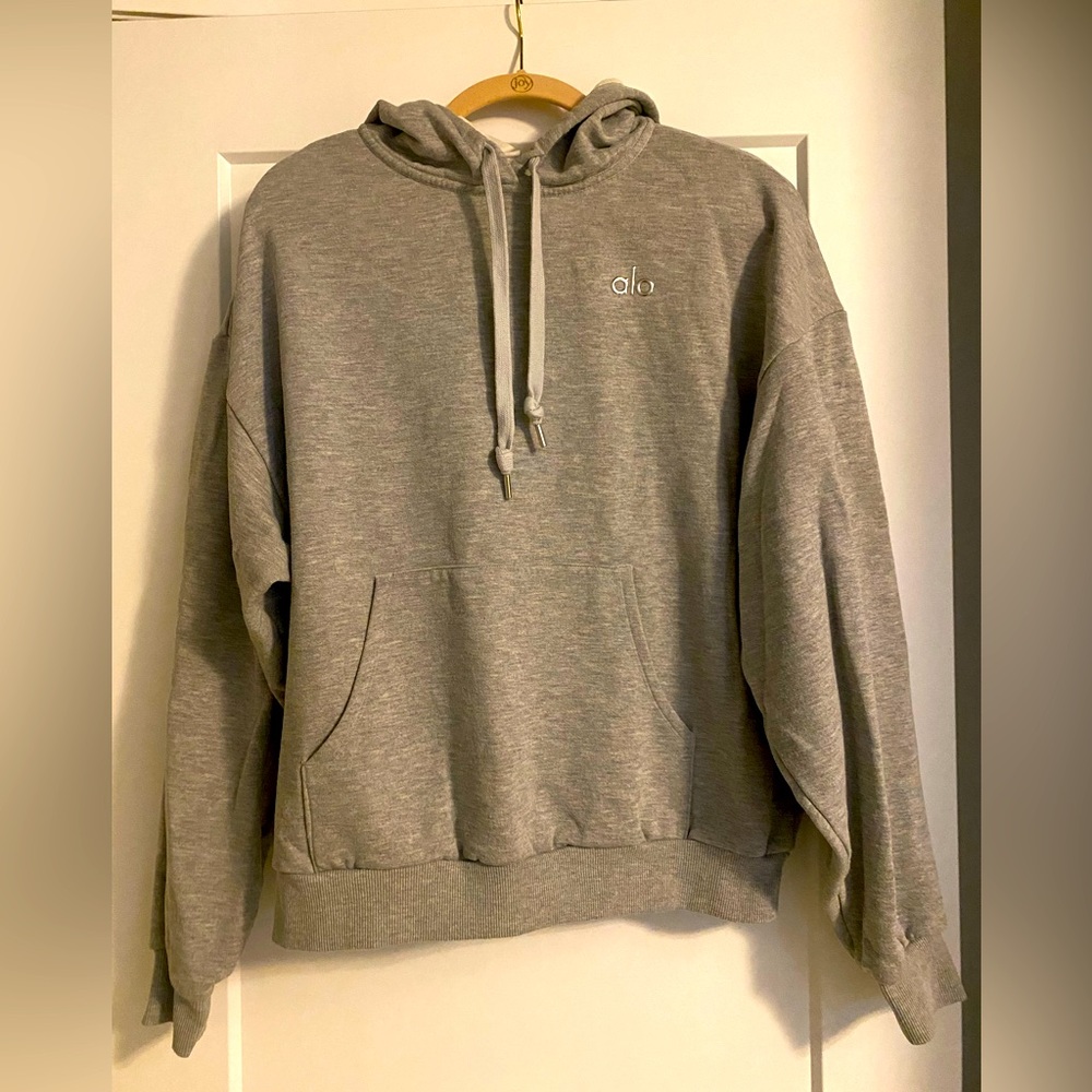 ALO yoga grey hoodie . Size medium